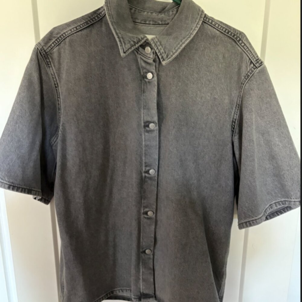 COS boxy grey denim shirt